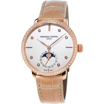 Frederique Constant FC Ladies FC-703VD3SD4 Slimline Moonphase Manufacture Uhr