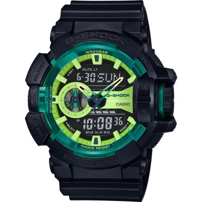 G-Shock Classic Style GA-400LY-1A Rotary Switch - Classic Lime Uhr