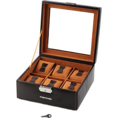 HWG Accessories bond-6-brown1 Watch storage box Uhrenboxen